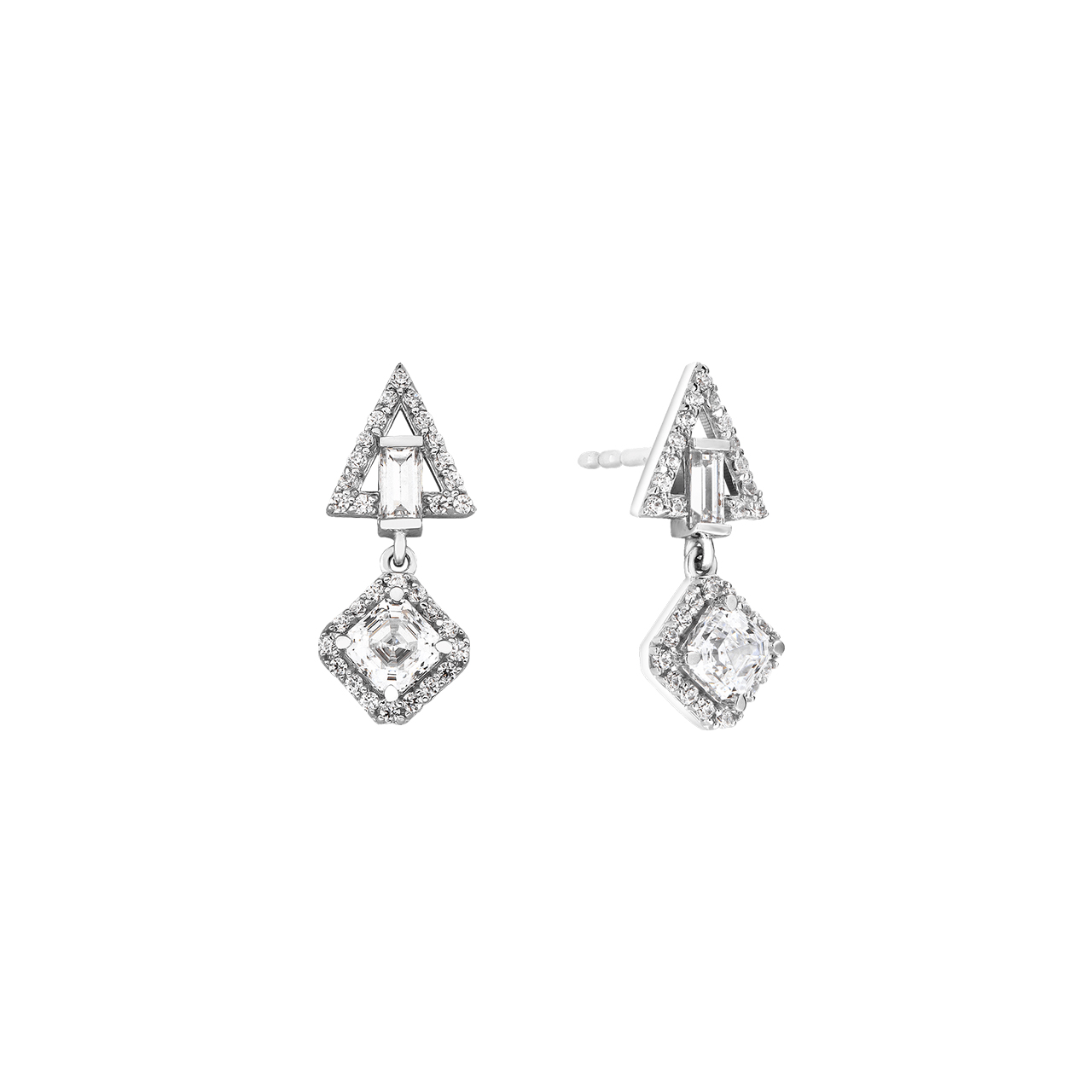 Diamond Earrings in 10K White Gold PNJP – The leading jewelry ...