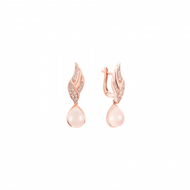 moon stone dangle earrings