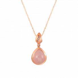 moon stone pendant in rose gold