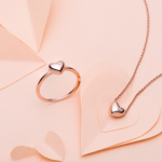 heart shape gold jewelry set