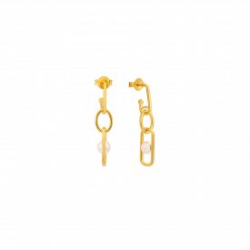 gold vermeil pearl earrings