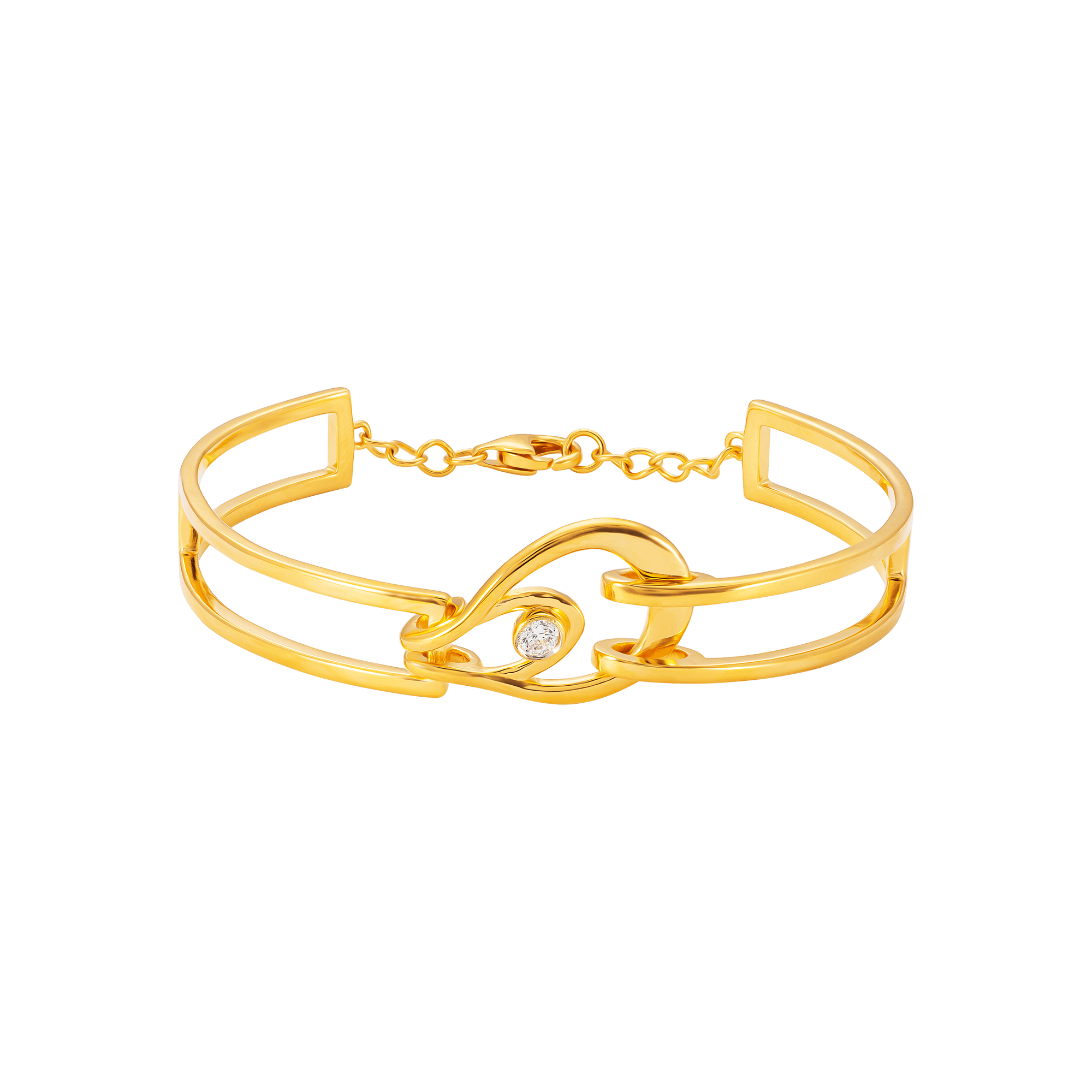 Custom Fine Jewelry Gold Vermeil Silver Bangle Bracelet For Women