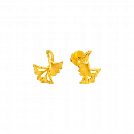 gold leaf earrings classic