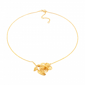 gold flower necklace